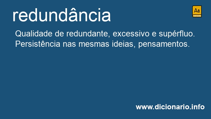 Significado de redundncia