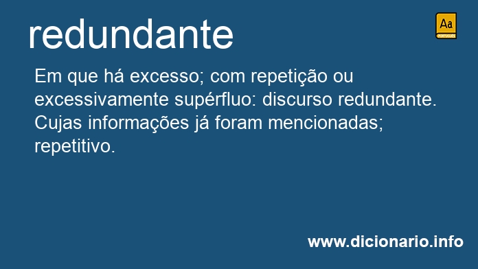 Significado de redundantes