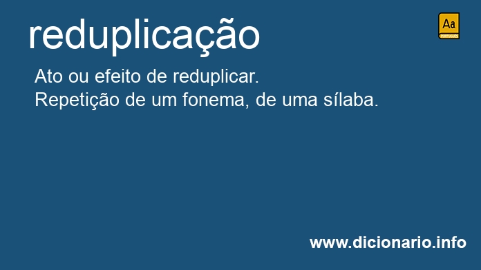 Significado de reduplicao