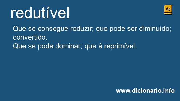 Significado de redutvel
