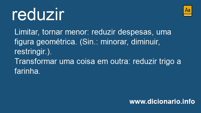 Significado de reduzirei