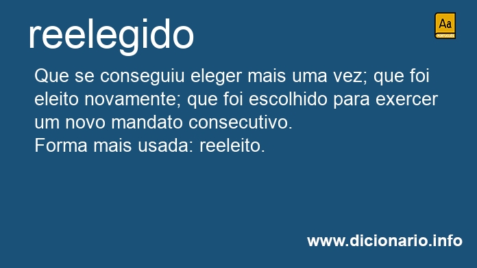 Significado de reelegido