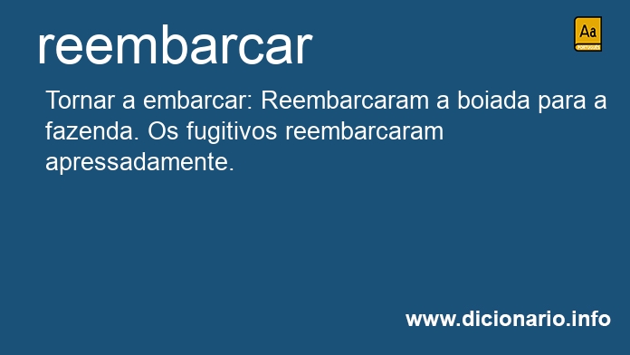 Significado de reembarquei