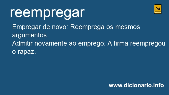 Significado de reempregar