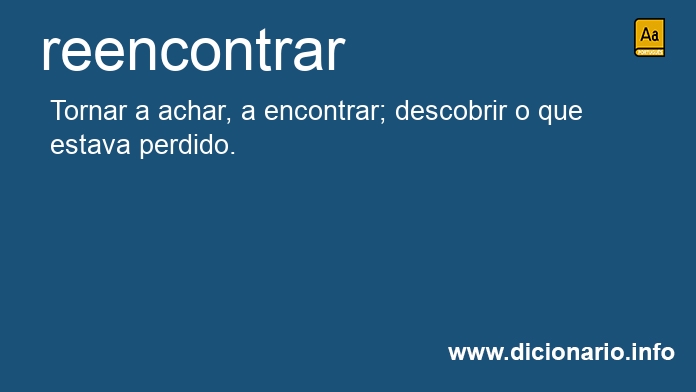 Significado de reencontrars