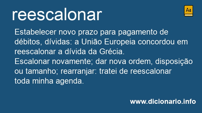 Significado de reescalonar