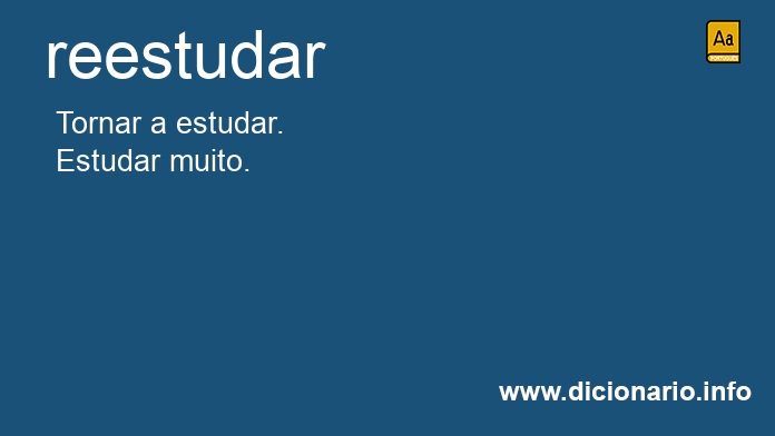 Significado de reestudar