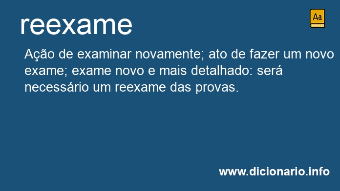 Significado de reexame