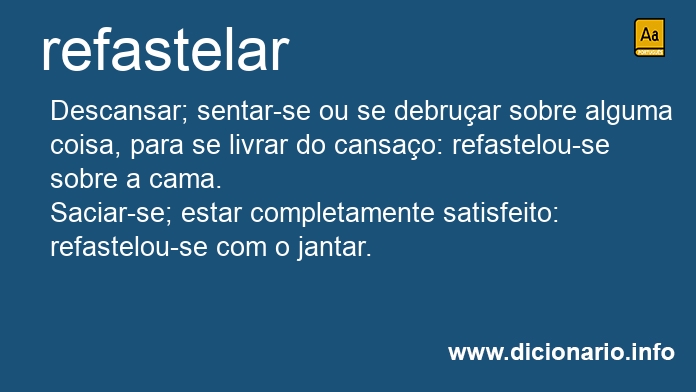Significado de refastelando
