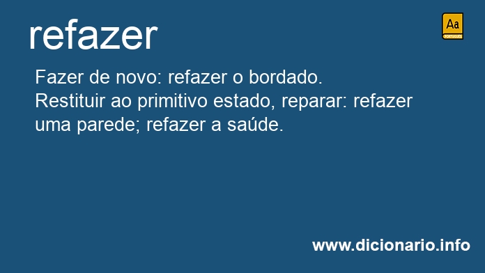 Significado de refazer