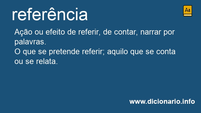 Significado de referncia