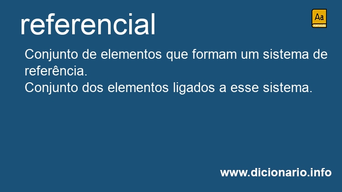 Significado de referencial