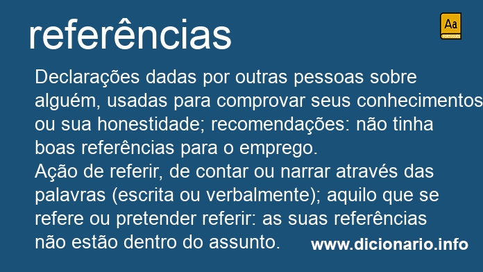 Significado de referncias