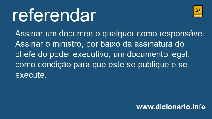 Significado de referendamos