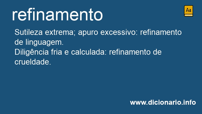 Significado de refinamentos