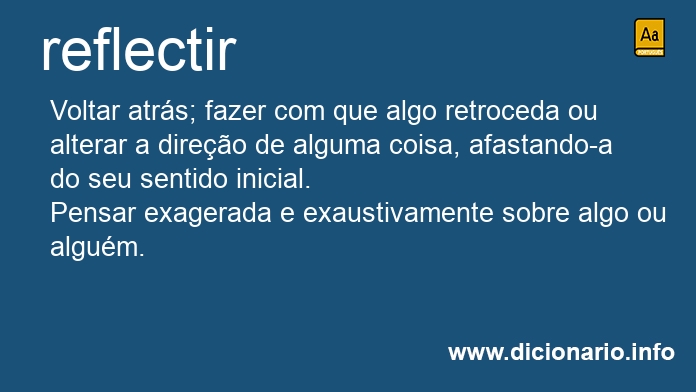 Significado de reflectir