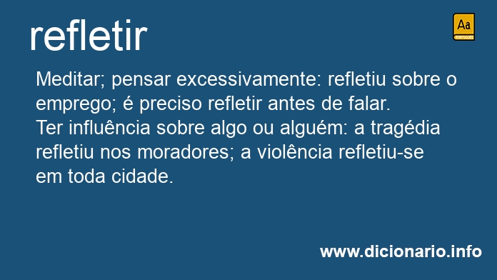 Significado de refletiam