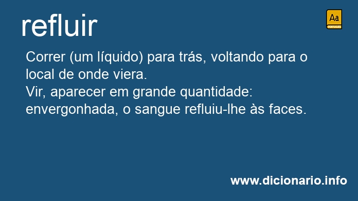 Significado de refluir