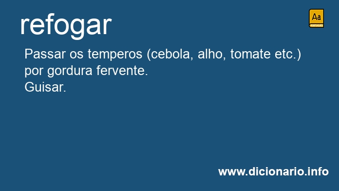 Significado de refogar