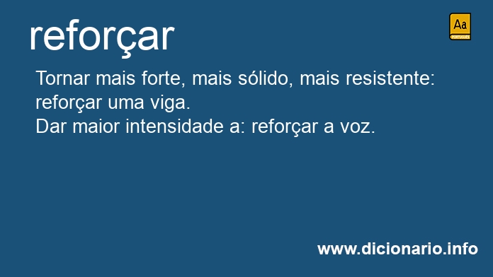 Significado de reforou