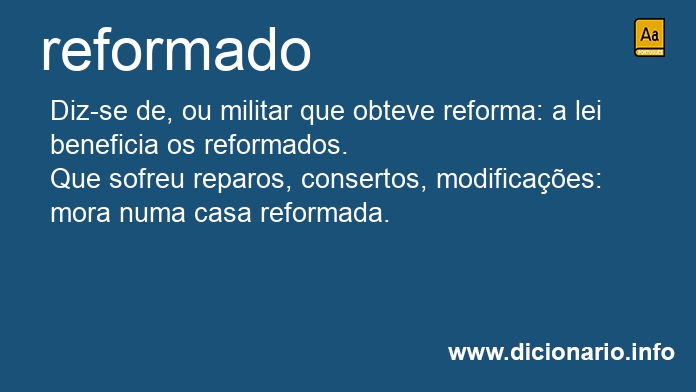 Significado de reformado