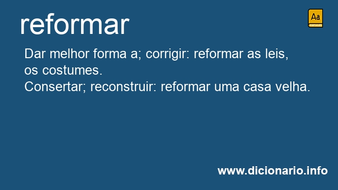 Significado de reformaram