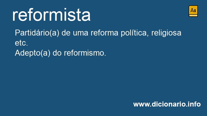 Significado de reformista