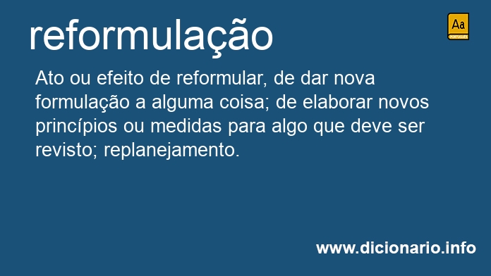 Significado de reformulao