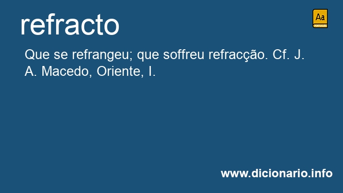 Significado de refracto