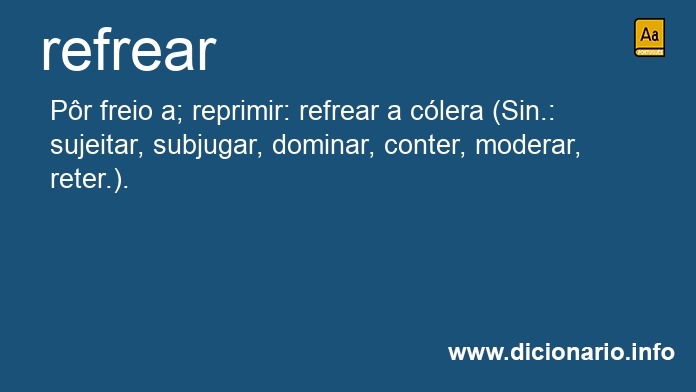 Significado de refrear