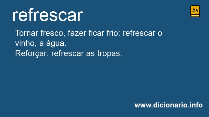 Significado de refrescara