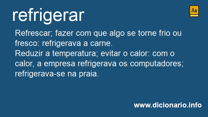 Significado de refrigeramos