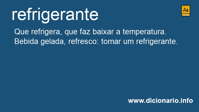 Significado de refrigerante