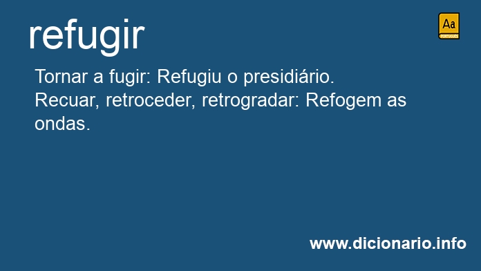 Significado de refugir