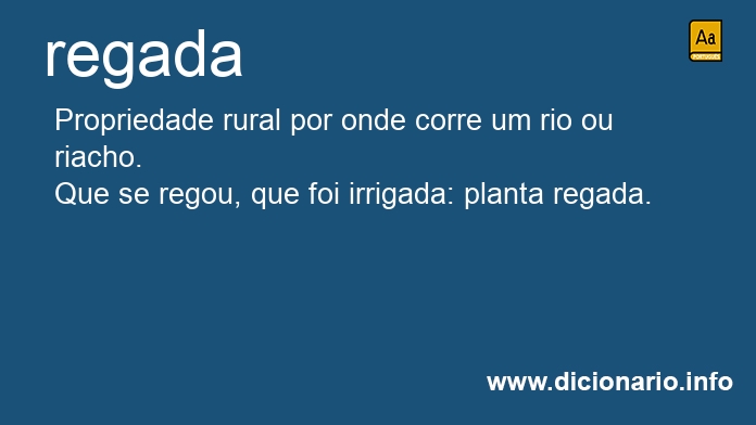 Significado de regadas