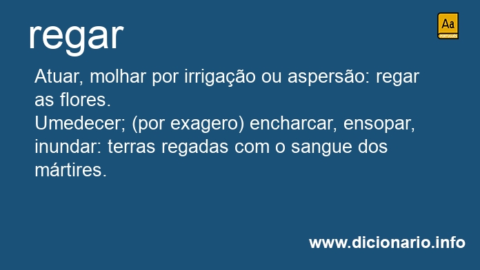 Significado de regar