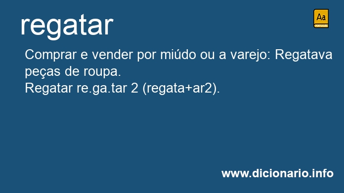 Significado de regatar