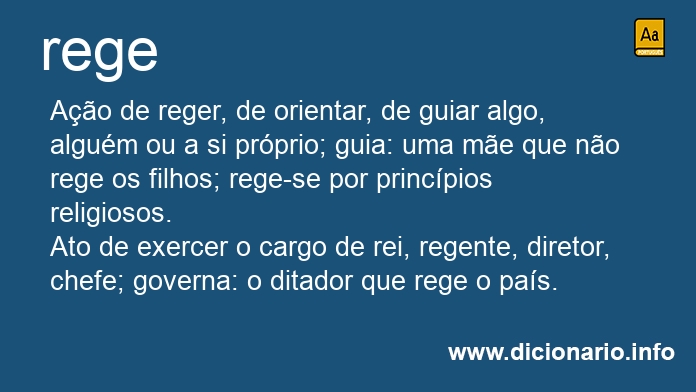 Significado de rege