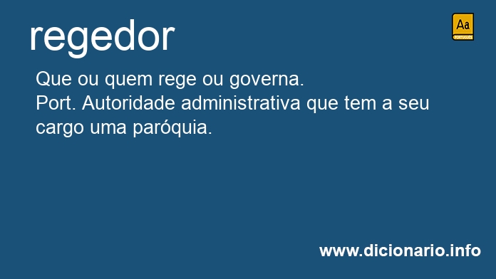 Significado de regedor