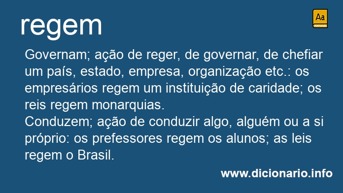 Significado de regem