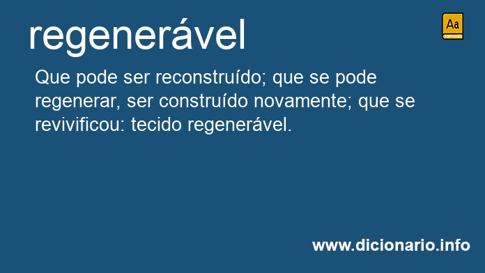 Significado de regenervel