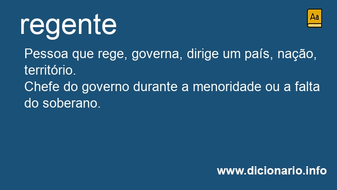 Significado de regente