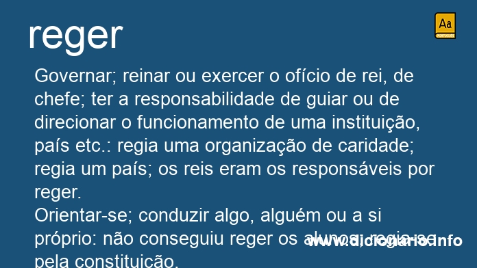 Significado de reger