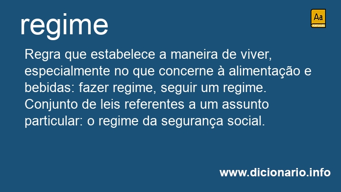 Significado de regime