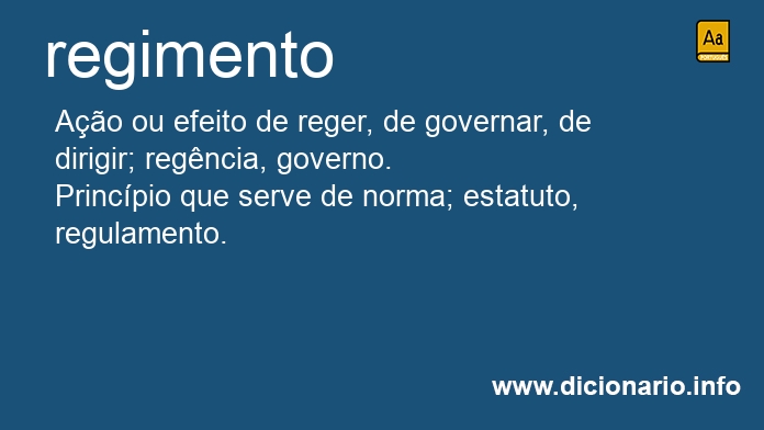 Significado de regimento