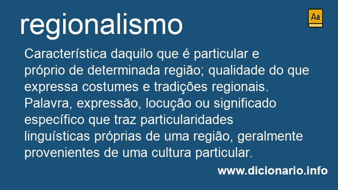 Significado de regionalismo