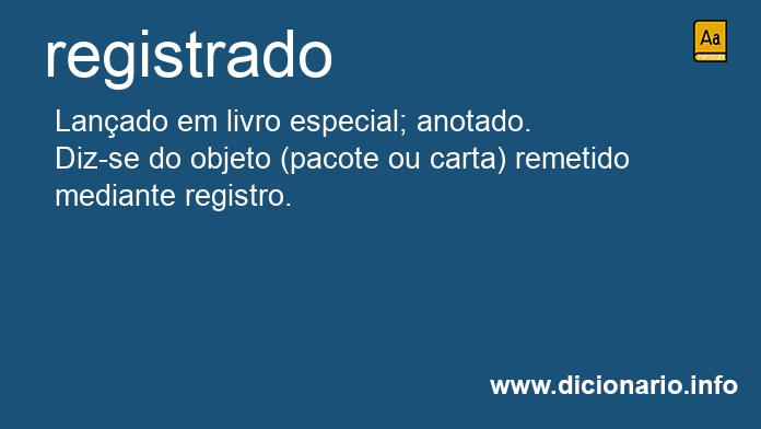 Significado de registrado