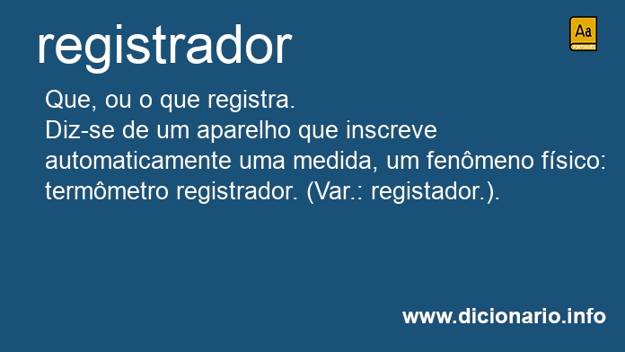 Significado de registrador