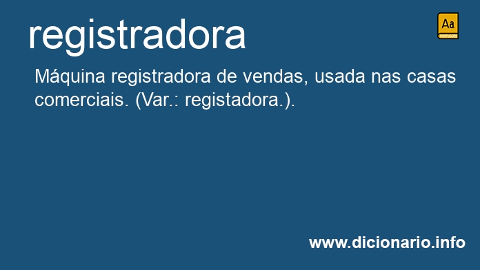 Significado de registradora
