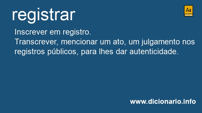 Significado de registrai